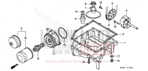 OIL PAN/OIL PUMP CBR900RRX de 1999